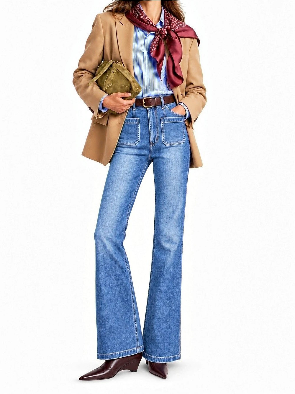 Gap High Rise '70s Flare Jeans Blue Waist 27 / 4R, Like New